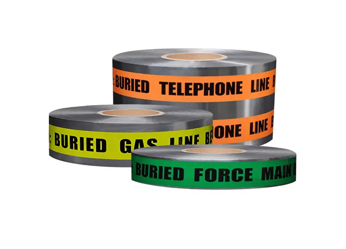 underground detectable marking tapes